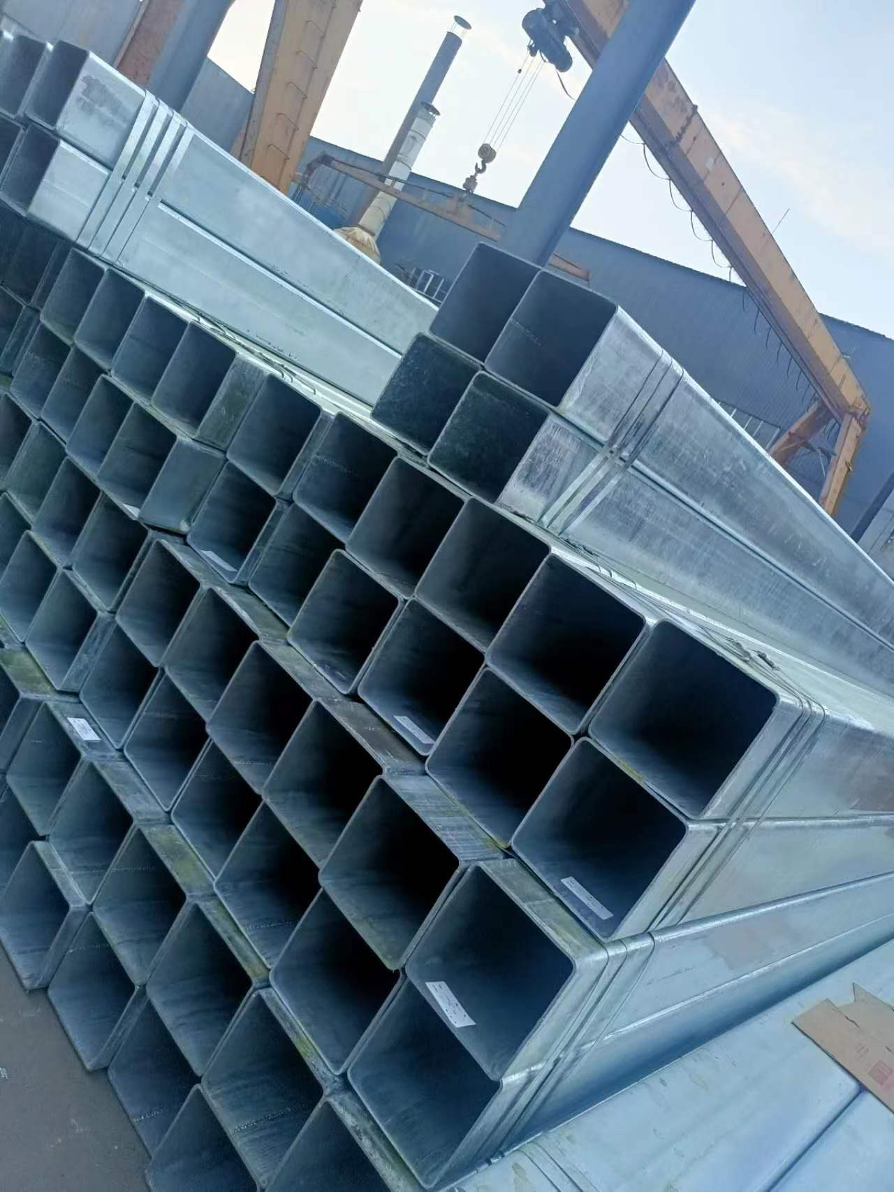 Tubo cuadrado galvanizado de gran diámetro