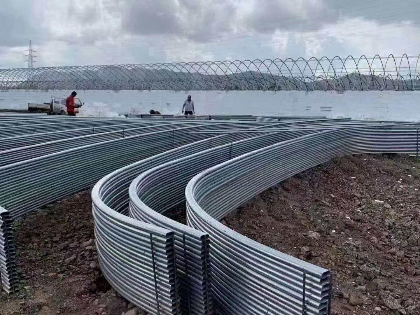 Tubo elíptico galvanizado de pared delgada